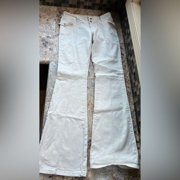 J. Galt Cream Pants Cargo Flare - Picture 1 of 10